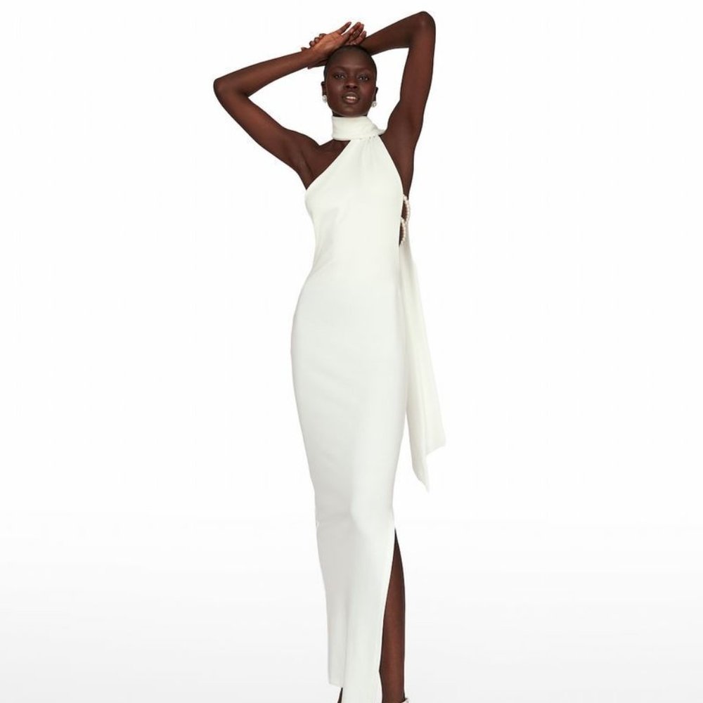 Khanum's KARA MAXI SCARF DRESS - IVORY